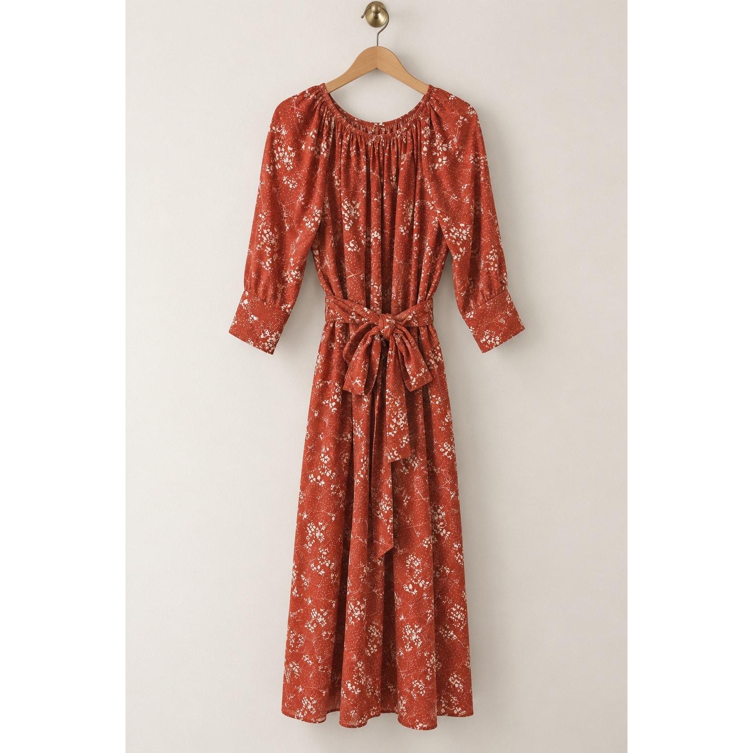 Caron Callahan Matilda Floral Wool Gauze Dress Sienna Nwt Size Small — image 2 of 8